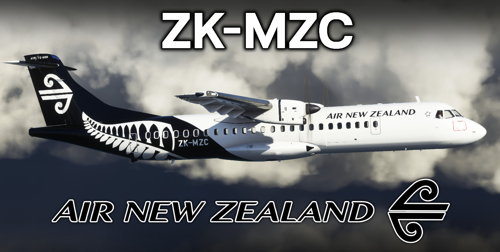 [REMASTERED] Air New Zealand ZK-MZC (Fern Livery) (Custom Interior + Beacon) | Asobo ATR 72-600 [4K]