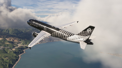 Air New Zealand ZK-OJR + Cabin (All Black 2014) - Fenix A320 V2