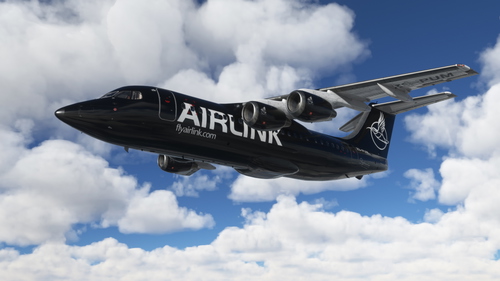 Airlink BAe 146-200 ZS-PUM Skybucks Black Livery