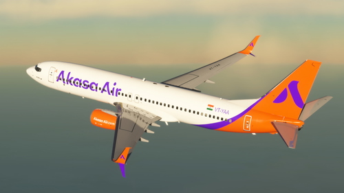 Akasa Air  Ultra-Realistic VT-YAA (8K)  || PMDG 737-800