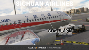 【ALEX.TEX】【FenixA320-B2】Sichuan Airlines 四川航空 CFM B-8948 标准涂装 8K thumbnail 1