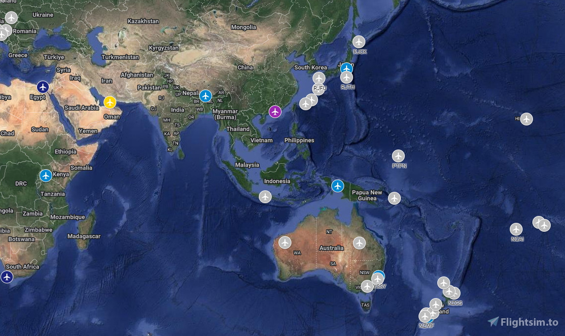 All Asobo handcrafted airports interactive map for Microsoft 