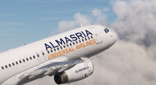 Almasria Universal Airlines SU-TCF  IAE+ Cabin  (4K+8K) |  Fenix A320 V2B2