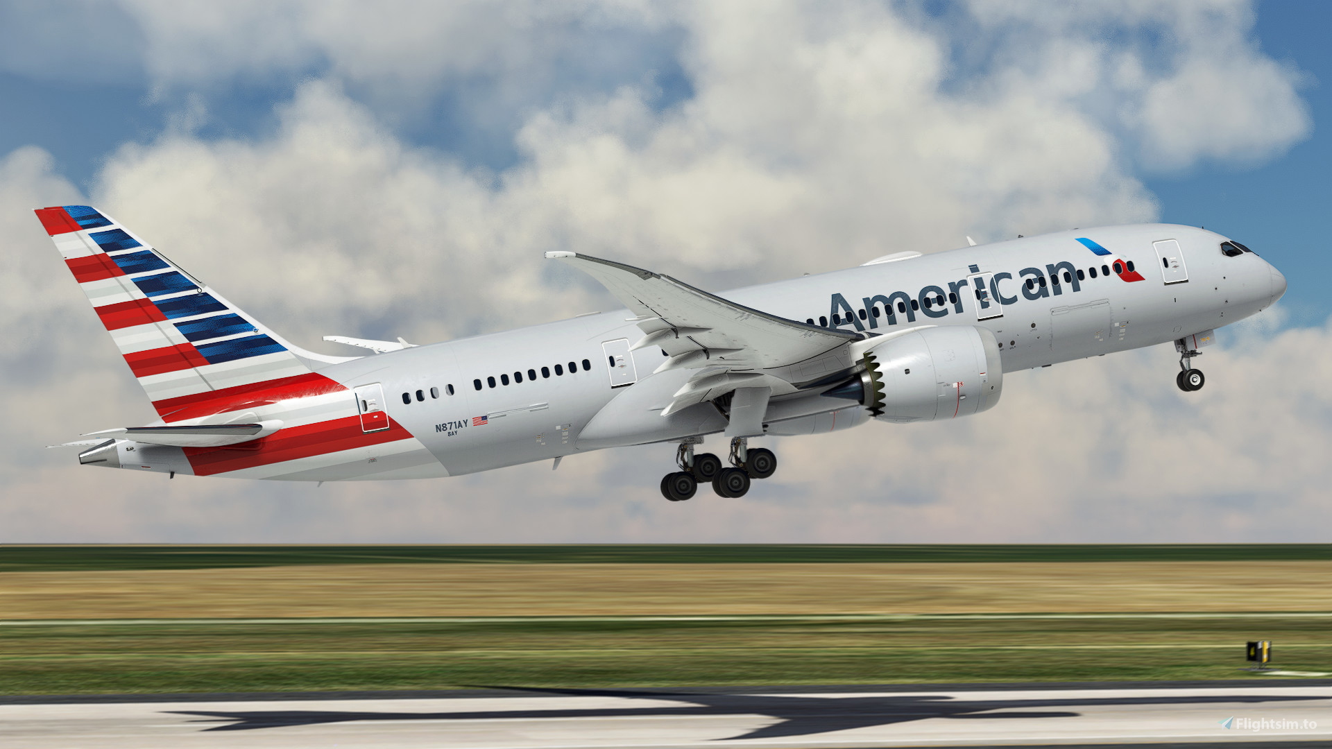 American Airlines N871AY | Kuro B787-8 v2 | (8K) for Microsoft