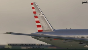 American Airlines Retro ( N737AL ) PMDG 777-300ER - 8K thumbnail 4