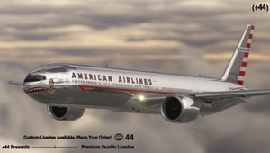 American Airlines Retro ( N737AL ) PMDG 777-300ER - 8K thumbnail 5