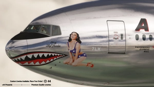 American Airlines Retro ( N737AL ) PMDG 777-300ER - 8K thumbnail 6