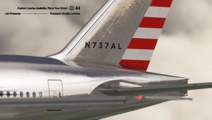 American Airlines Retro ( N737AL ) PMDG 777-300ER - 8K thumbnail 9