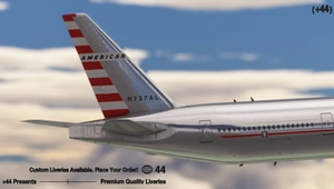 American Airlines Retro ( N737AL ) PMDG 777-300ER - 8K thumbnail 11