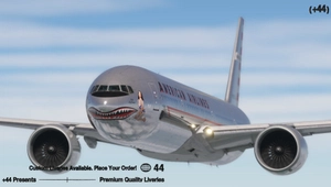 American Airlines Retro ( N737AL ) PMDG 777-300ER - 8K thumbnail 12