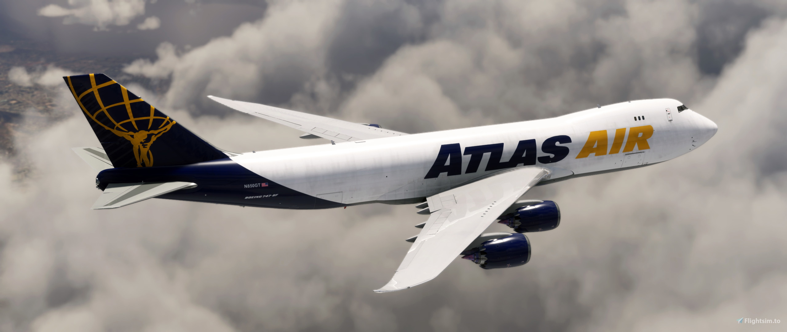 Asobo 747-8F Atlas Air N850GT for Microsoft Flight Simulator