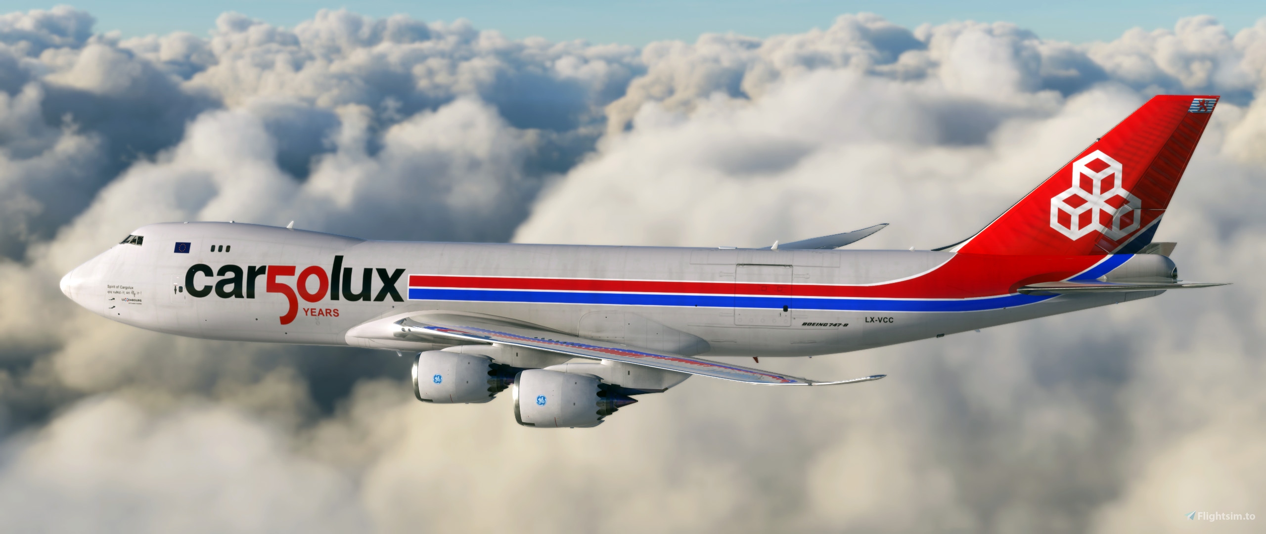 Asobo 747-8F CARGOLUX LX-VCC for Microsoft Flight Simulator | MSFS