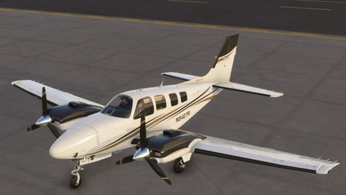 Asobo and Black Square Beechcraft Baron Swift (N5070J)