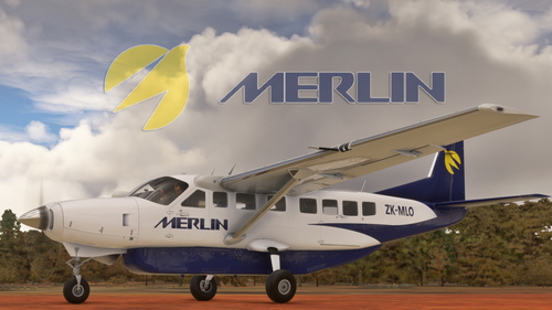 Asobo and Black Square Cessna Caravan 208 B MERLIN LABS "ZK-MLO"