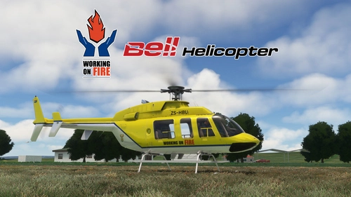 Asobo Bell 407 "ZS-HBU" Working On Fire" (Fictional)