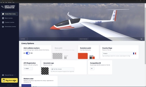Asobo DG-1001e Neo Plane Kit for MSFS Livery Generator