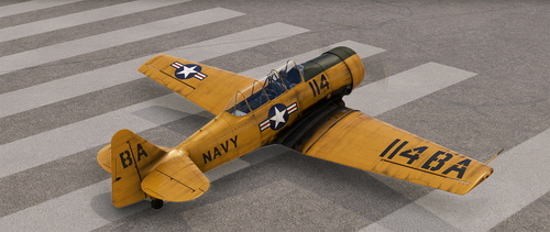 Asobo T-6 Texan NAVY - 58114 BA - Dirty (Six Cat model Version)