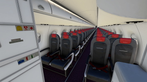 Austrian Airlines | OE-LWA | FSS E195 | w/ Cabin Textures thumbnail 9