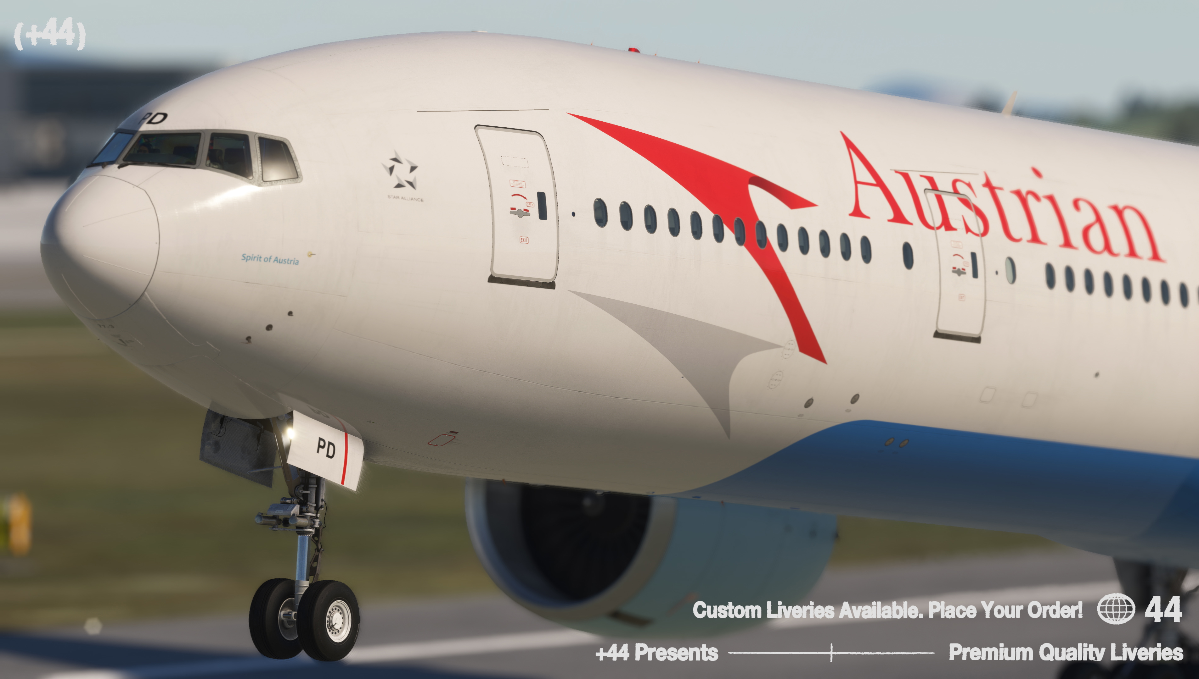 Austrian Airlines (OE-LPD) PMDG 777-300ER - 8K - Image 1
