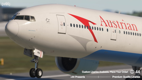 Austrian Airlines (OE-LPD) PMDG 777-300ER - 8K