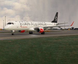 Austrian Airlines (Star Alliance) | OE-LWH | FSS E195 | w/ Cabin Textures thumbnail 2