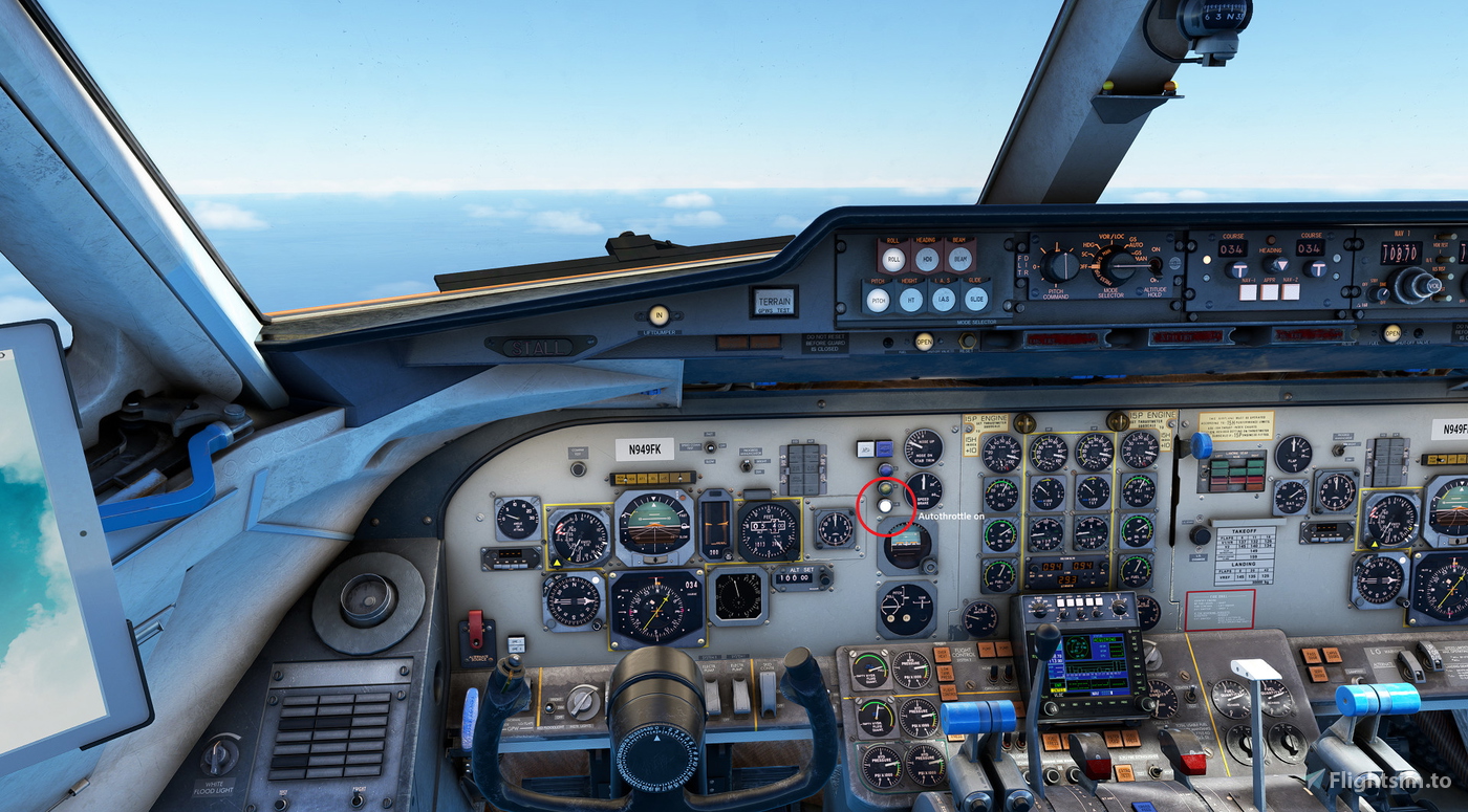 Autothrottle for JustFlight Fokker F28 Fellowship for Microsoft Flight