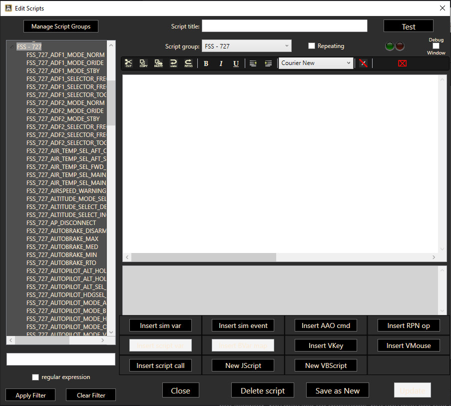Axis and Ohs Scripts for FSS 727