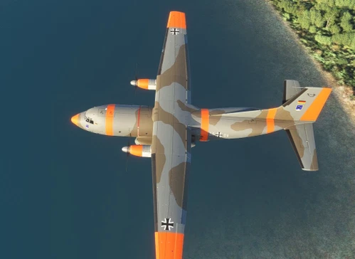Azurpoly C-160 Transall German Luftwaffe LTG 61 -1401 (Camouflage Version)