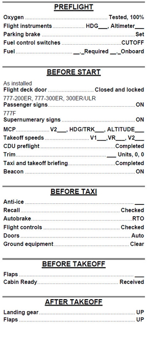 Boeing 777 EMIRATES - Normal checklist (official) thumbnail 3