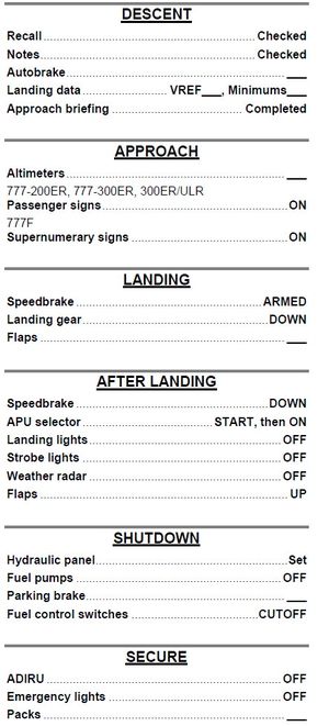 Boeing 777 EMIRATES - Normal checklist (official) thumbnail 4