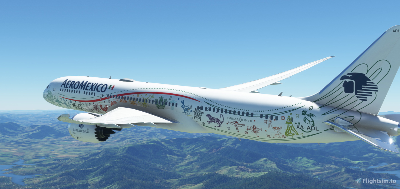 B787-9] AEROMEXICO QUETZALCOATL (XA-ADL) - HORIZON SIM ( ROLLS  