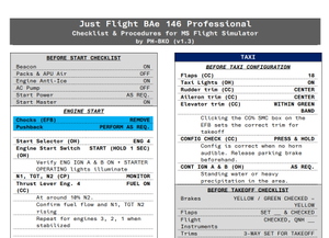 BAe 146 Checklist & Procedures Quickview thumbnail 2