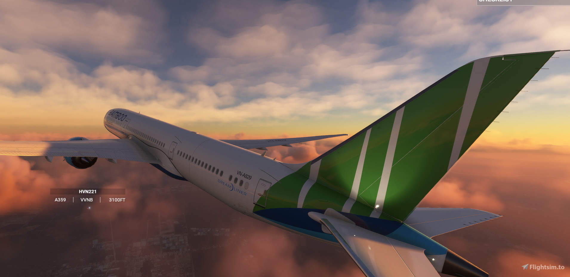 BAMBOO AIRWAYS [VN-A829] Boeing 787-9 GE HorizonSim 8K for 