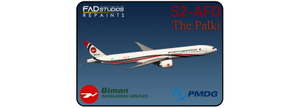 Bangladesh Airlines B77W S2-AFO livery for PMDG 777-300ER  (Factory edition)  thumbnail 1