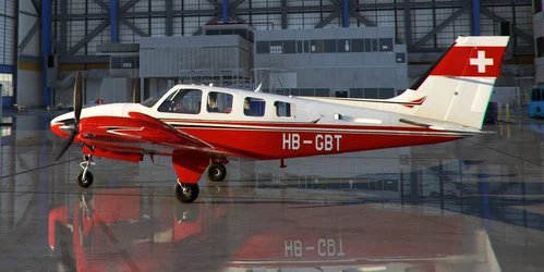 Beech Baron G58 HB-GBT also with analog Cockpit