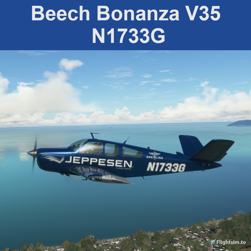 Beech Bonanza V35 N1733G - Aircraft Liveries for MSFS | Flightsim.to