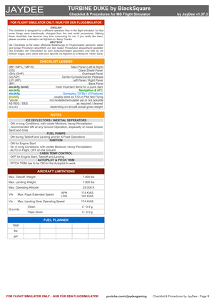 Beech Duke Turbine - Checklist & Procedures thumbnail 2
