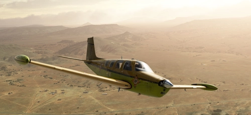 Beechcraft Bonanza A36 Hopi ochre-green (Black Square Analog) 