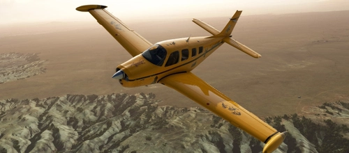 Beechcraft Bonanza A36 Kokopelli yellow (Black Square Analog)