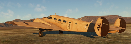 Beechcraft D18S N122SO sepia Joker