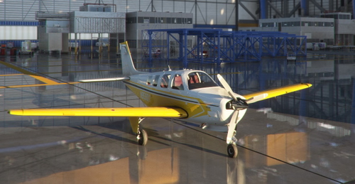 Black Square A36 Bonanza Classic Yellow