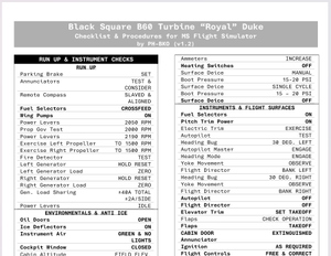 Black Square Beechcraft B60 Turbine "Royal" Duke Checklist & Procedures Quickview thumbnail 2