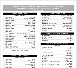 Black Square Beechcraft B60 Piston Duke Checklist & Procedures Quickview thumbnail 2