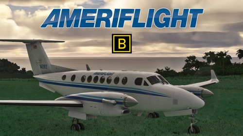 Black Square King Air 350i "AMERIFLIGHT" N21RZ (Fictional)