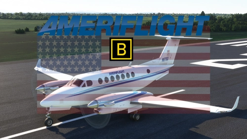 Black Square King Air 350i AMERIFLIGHT "N575G" (Fictional)