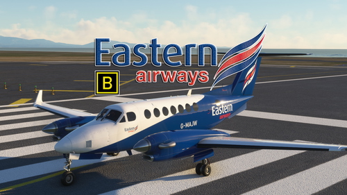 Black Square King Air 350i Eastern Airways "G-MAJW" (Fictional)