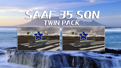 Black Square King Air 350i SAAF 35 SQN "1718" & "1722" (Fictional)