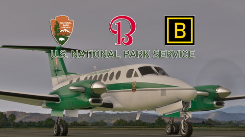 Black Square King Air 350i "N174LR" U.S. National Park Service (Fictional)