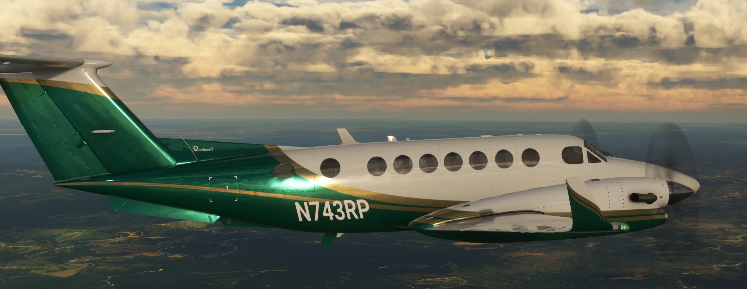 Black Square King Air N901LM and Green Dragon - Image 1