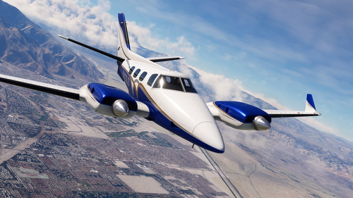 Black Square Piston Duke - N420JD (Dynamic Registration)